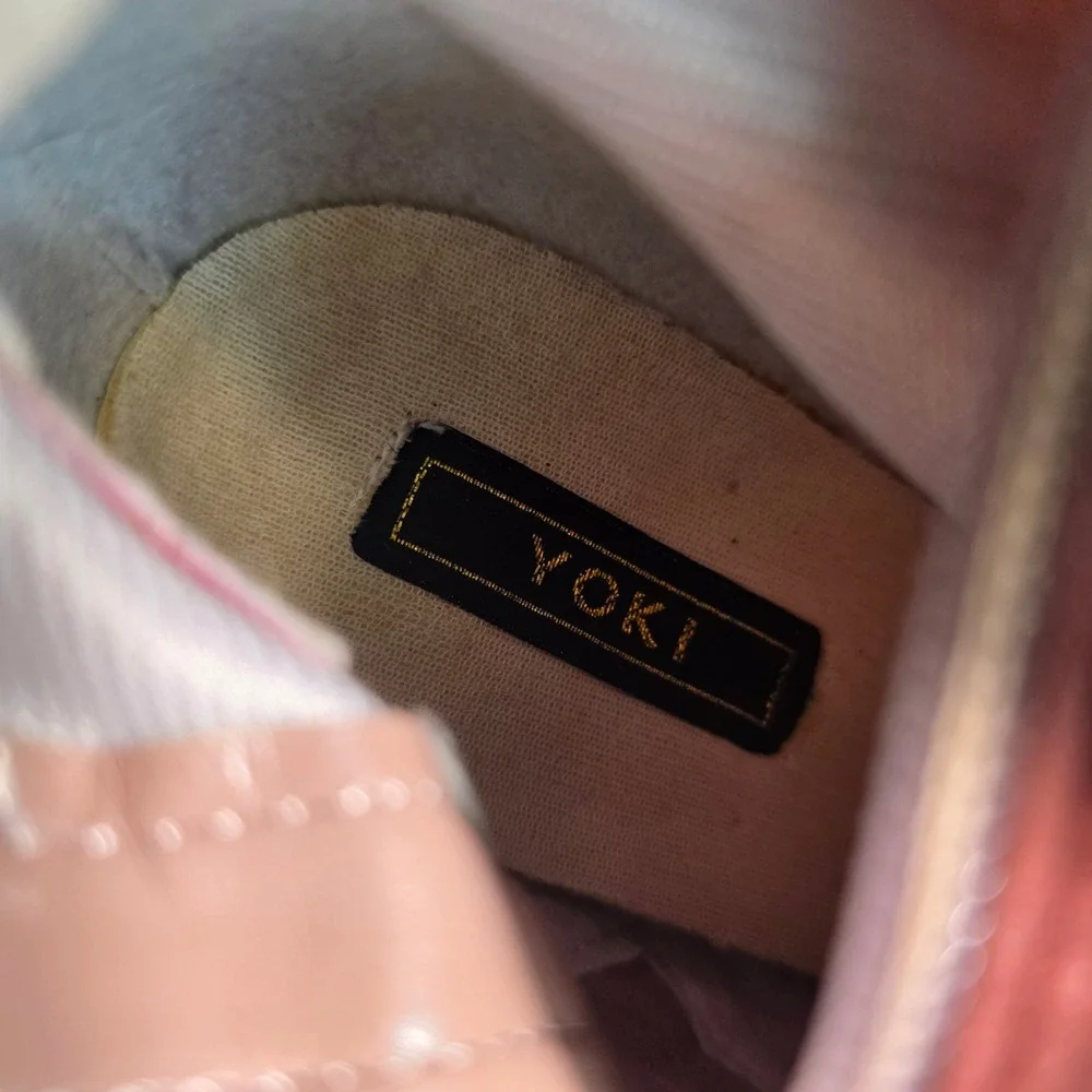 Yoki Bridget Crushed Velvet Over The Knee Boots Pink Pointed Toe Women 7.5